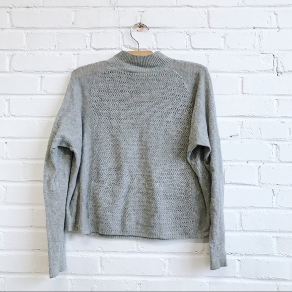 CLUB MONACO Grey Mock Neck Sweater - Picture 2 of 4